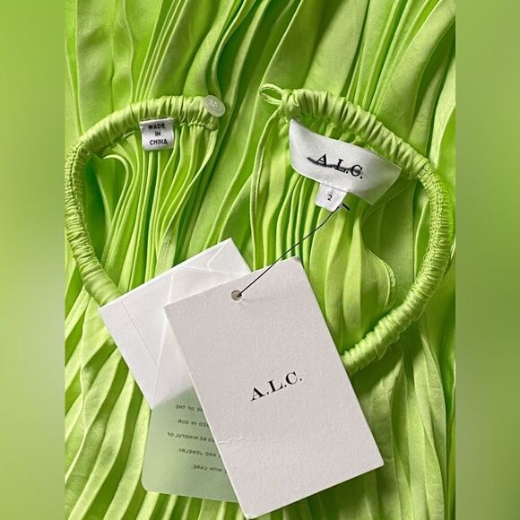 A.L.C. Asymmetric Pleated Midi-Dress size 2 - Picture 11 of 12